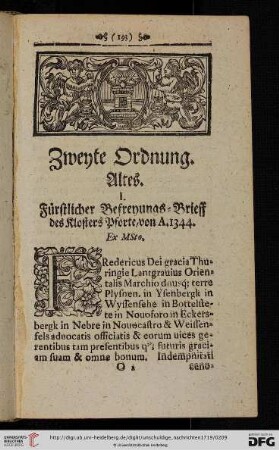 Zweyte Ordnung