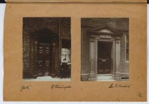 Tür, York. Tür bei St. Martius, York: Ansichten (aus: Skizzen- und Fotoalbum 26)