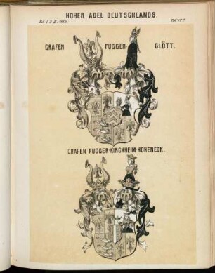 Taf. 18a. Grafen Fugger-Glött. - Grafen Fugger-Kirchheim-Hoheneck.