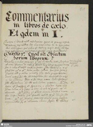 Commentarius in libros de caelo.