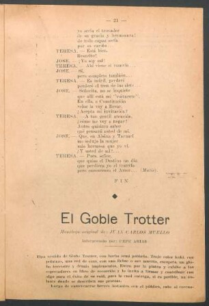 El globe trotter : Monólogo original