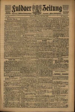 Zweite Ausgabe vom Dienstag, den 22. Juni 1909.