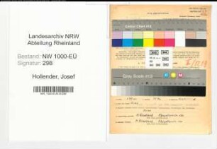 Entnazifizierung Josef Hollender, geb. 13.03.1909 (Verw.Angest.)