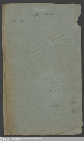 Ms. Ff. Mus. 468 - Ernd= und Dankfest : 1777
