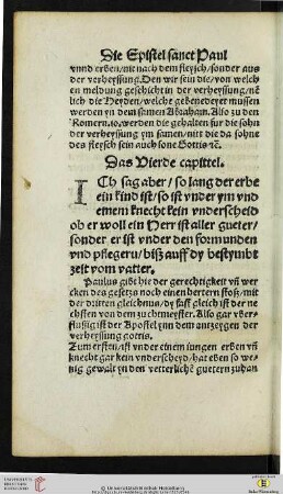 Das Vierde capittel