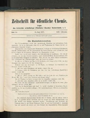 Heft XI. 15. Juni 1907.
