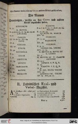 II. Lateinisches Real- und Verbal- Register