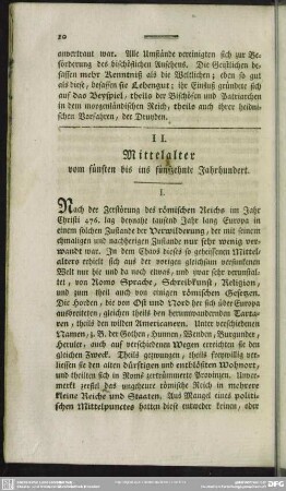 II. Mittelalter vom fünften bis ins fünfzehnte Jahrhundert
