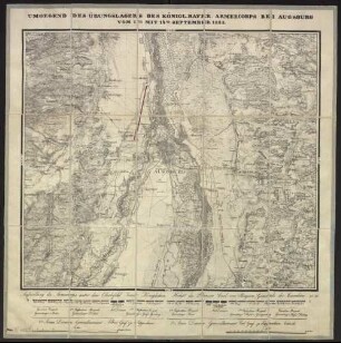 Umgegend Des Übungslagers Des Königl. Bayer. Armeecorps Bei Augsburg Vom 1ten Mit 14ten September 1838