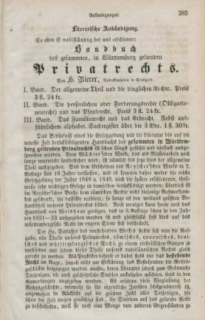 Literarische Ankündigung