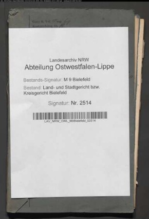 Erblasser: Bildstein, Anna Maria: Testament