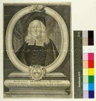 Porträt des Theologen und Pädagogen August Hermann Francke nach einem Gemälde von Antoine Pesne