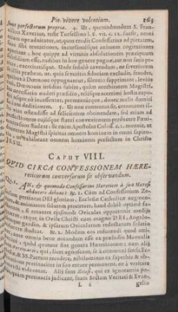 Caput VIII. Quid Circa Confessionem Haerereticorum conversorum sit observandum.