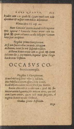 Occasus Cosmici exempla.