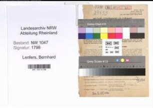Entnazifizierung Bernhard Lenfers , geb. 12.10.1901 (Baumeister)