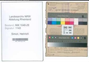 Entnazifizierung Heinrich Simon , geb. 14.03.1900 (Beamter)