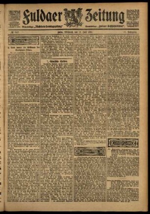 Zweite Ausgabe vom Mittwoch, den 13. Juli 1904.