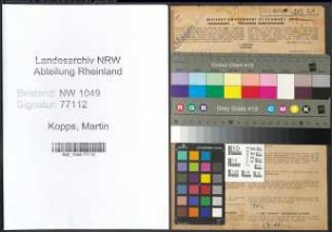 Entnazifizierung Martin Kopps , geb. 18.11.1914 (Verwaltungsbeamter)