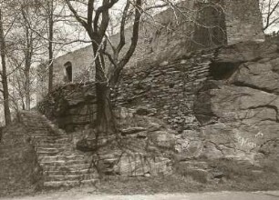 Schloss Wolkenstein : Schloss Wolkenstein. Rückansicht mit Ausfallpforte