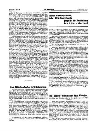 Das Mittelschulwesen in Württemberg
