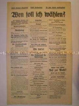 Sonderdruck der Deutsch-Sozialen Partei zur Reichstagswahl 1924