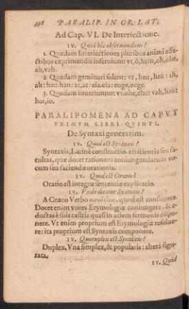 Paralipomena ... Libri Quinti.