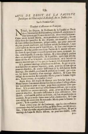 19-28, Avis De Droit De La Faculte ...; ...