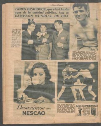James Braddock, que vivió hasta ayer de la caridad pública, hoy es Campeón Mundial de Box [Fotografías]