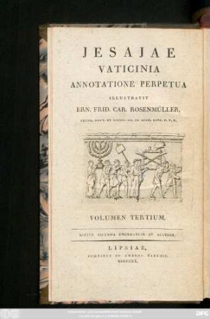 Ps. 3, Vol. 3: Ern. Frid. Car. Rosenmülleri Ling. Arab. In Academ. Lips. Profess. Biblioth. Academ. Cust. Scholia In Vetus Testamentum