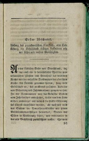 Erster Abschnitt. - Dritter Abschnitt.