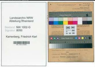 Entnazifizierung Friedrich Karl Karrenberg, geb. 05.02.1921 (Schriftleiter)