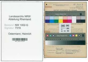 Entnazifizierung Heinrich Ostermann, geb. 15.08.1907 (Kaufm.Angest.)