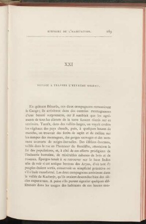 XXI. Voyage a travers l'extréme orient.