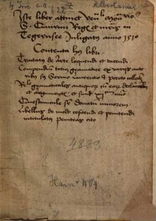 Tractatus de arte loquendi et tacendi