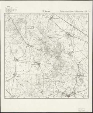 Meßtischblatt 2550 : Brüssow , 1936 : Brüssow. - Hrsg. 1888, bericht. 1911, letzte Nachtr. 1936. - 1:25000. - [Berlin]: Reichsamt für Landesaufnahme, 1936. - 1 Kt.