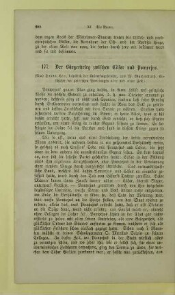 Der Bürgerkrieg zwischen Cäsar und Pompejus