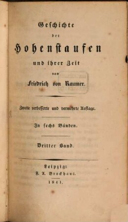 Geschichte der Hohenstaufen und ihrer Zeit, 3