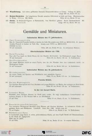 Gemälde und Miniaturen (Nr. 413-426)