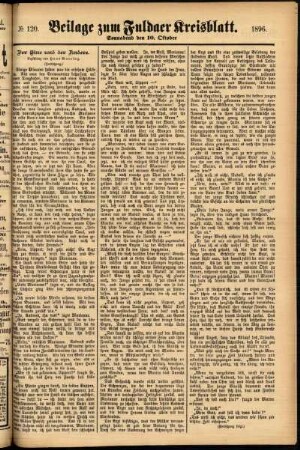 Zweite Ausgabe vom Samstag, den 10. Oktober 1896.