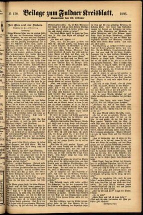 Zweite Ausgabe vom Samstag, den 10. Oktober 1896.