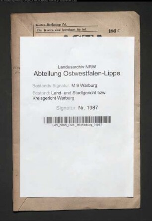 Erblasser: Knepper, Maria Angela, geb. Harbordt: