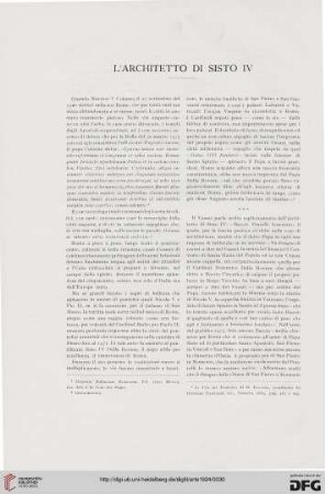 27: L' Architetto di Sisto IV