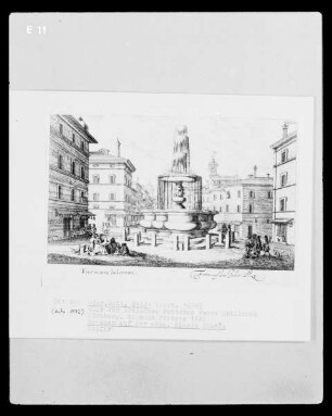 Aus der Römischen Fontänen Wahre Abbildung: Brunnen auf der ehemaligen Piazza Giudia