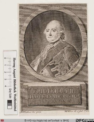 Bildnis Friedrich II., Landgraf von Hessen-Kassel (reg. 1760-85)