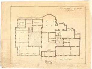 Billing, Hermann; Baden-Baden; Kunsthalle - Grundriss EG, Ergänzung