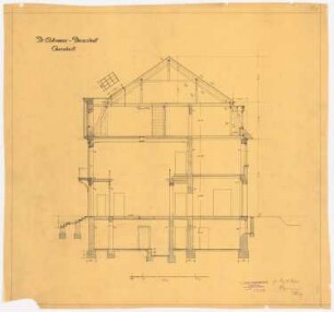 Villa Ostermann, Darmstadt Projekt II: Querschnitt, 1:50