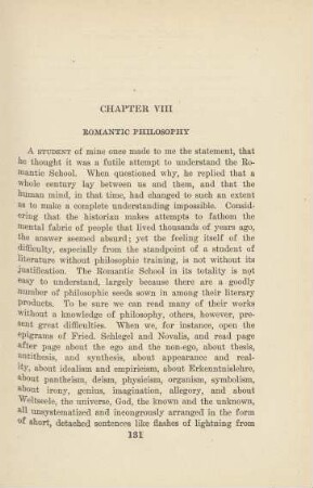 Chapter VIII Romantic Philosophy