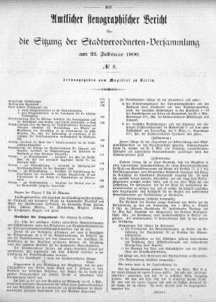 No. 8, 22. Februar 1900
