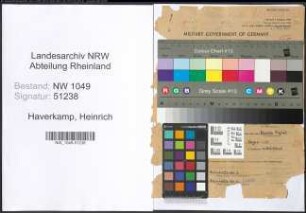 Entnazifizierung Heinrich Haverkamp , geb. 26.08.1912 (Lehrer)