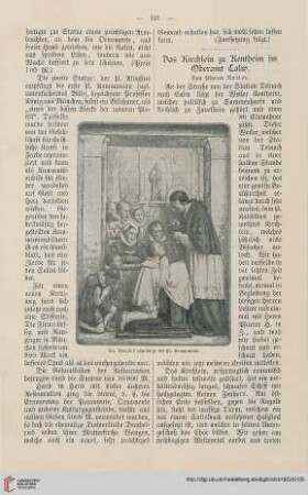 21: Das Kirchlein zu Kentheim im Oberamt Calw, [1]